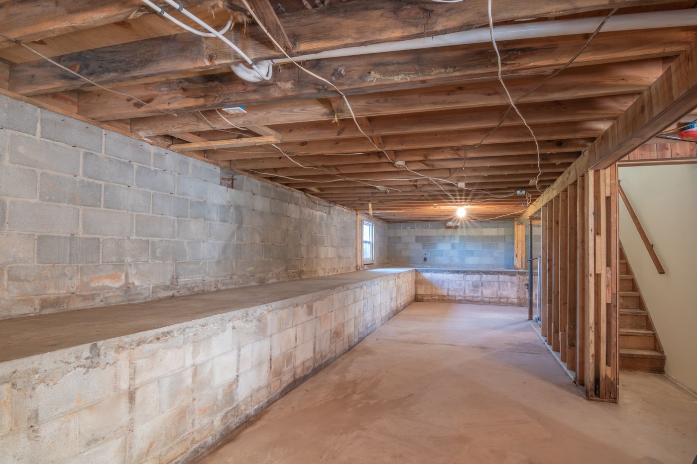 Basement with concrete floor